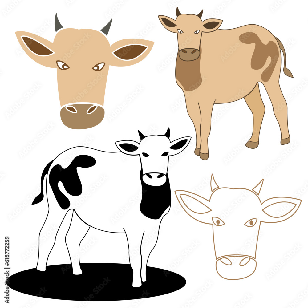 cow vector element design cow vector element design