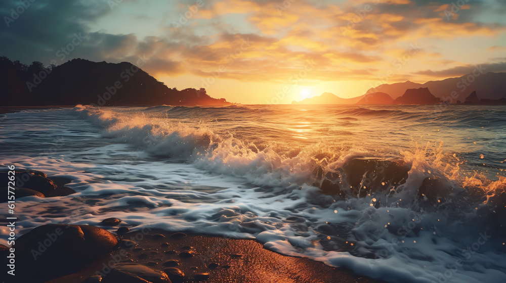 Fototapeta premium sunset on the beach