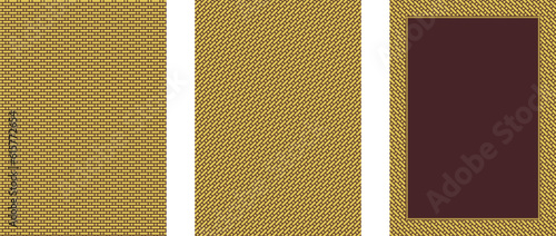 Woven Background Mat Frame Light Brown