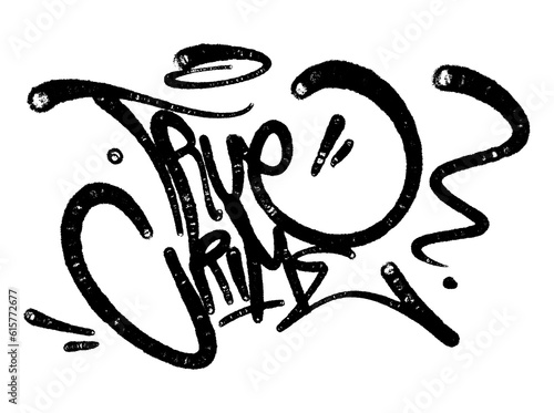 illustration Black graffiti tag lettering aerosol can spray paint