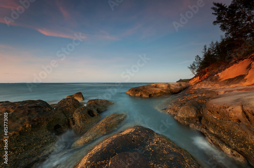 Long exposure sunset at Tip Of Borneo, Kudat, Sabah Borneo, Malaysia