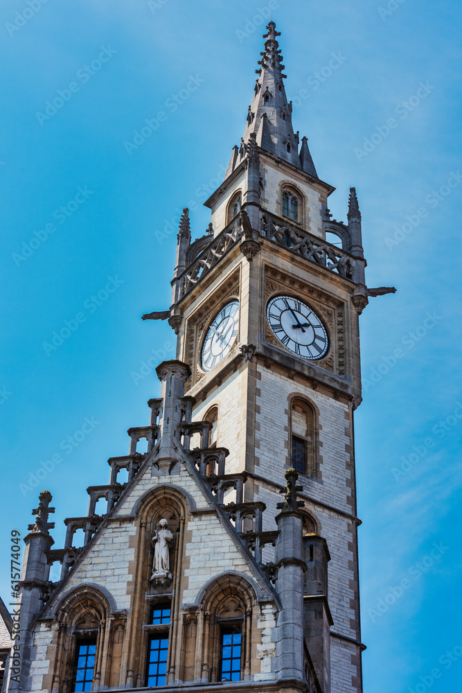 One of the many beautiful churches in Ghent (Gent) in Belgium, Europe