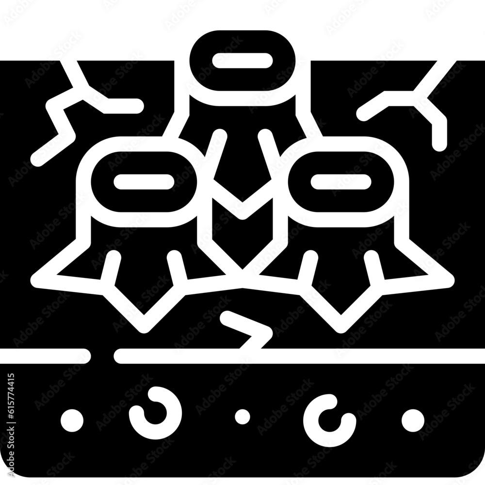 Obraz premium deforestation solid icon