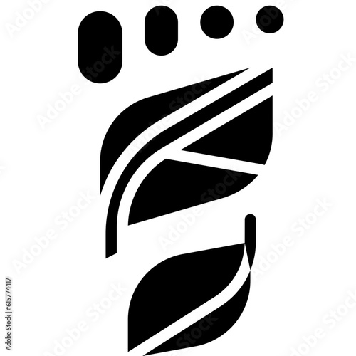 carbon footprint solid icon