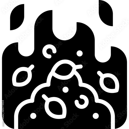 incineration solid icon