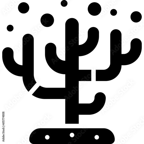 coral bleaching solid icon