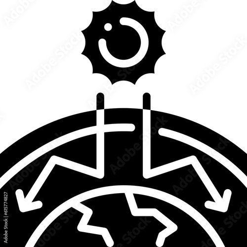 greenhouse effect solid icon