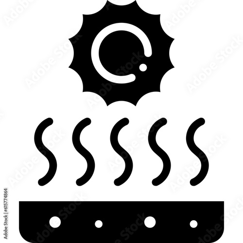 heat wave solid icon
