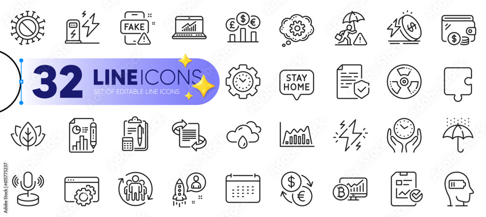 Outline set of Charging station, Coronavirus and Report document line icons for web with Currency exchange, Infographic graph, Seo gear thin icon. Organic tested, Time management. Vector Outline set of Charging station, Coronavirus and Report document line icons for web with Currency exchange, Infographic graph, Seo gear thin icon. Organic tested, Time management. Vector