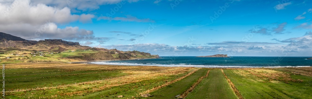 Stunning panorama, view of Scottish landscape, Highlands, Scotland, Isle of Sky