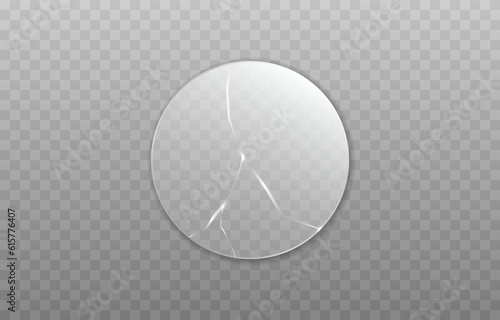 Vector cracked glass. Cracked glass png. Cracked window, png surface. Broken round glass.