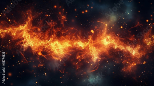 abstract fire sparks wallpaper, generative ai