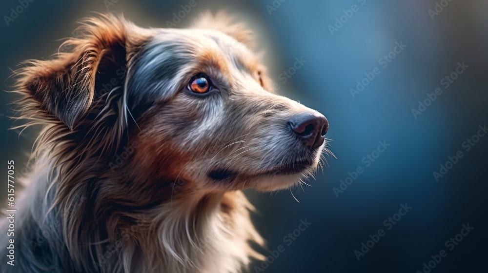 Adorable Dog Closeup Photorealistic Ultra Sharp. Generative AI