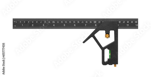 Cuadro en lienzo A new combination square isolated on a white background can be used for any meas