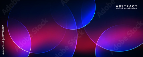3D blue red techno abstract background overlap layer on dark space with glowing circles effect decoration. Modern graphic design element future style concept for banner, flyer, card, or brochure cover