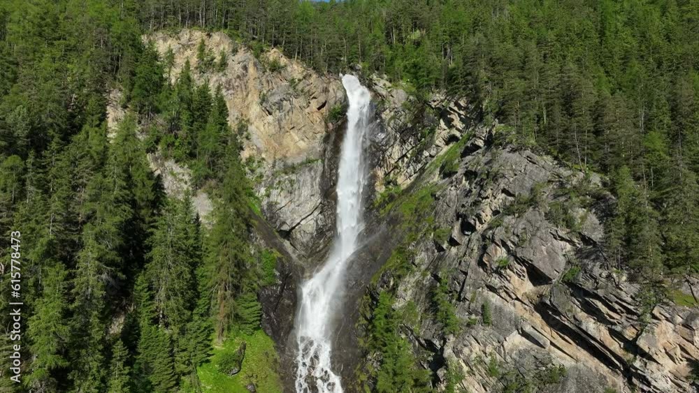 Lehner Wasserfall waterfall in the �tztal valley in Tyrol Austria during a beautiful springtime day in the Alps. Lehner Wasserfall waterfall in the �tztal valley in Tyrol Austria during a beautiful springtime day in the Alps.