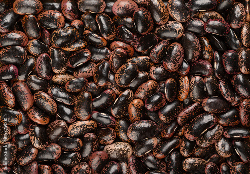 Schilderij op canvas Scarlet Runner beans, from above