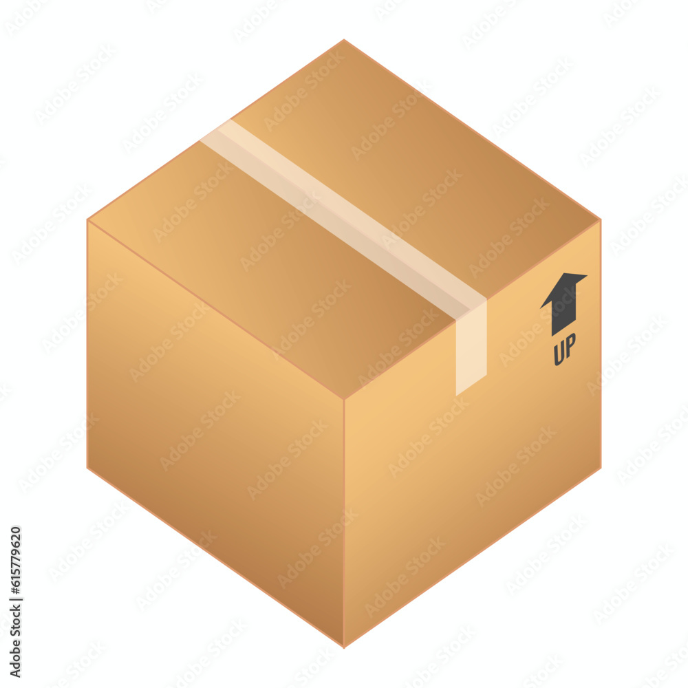 Box package with transparent tape on top and up arrow icon in vector design flat illustration isolated ready to use free editable in brown color perfect for delivery business or asset element Mystery Box package with transparent tape on top and up arrow icon in vector design flat illustration isolated ready to use free editable in brown color perfect for delivery business or asset element Mystery