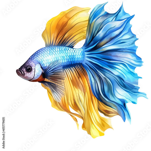 colorful betta fish isolated on transparent background cutout  © Classy designs