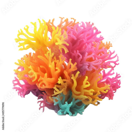 coral reef isolated on transparent background cutout 
