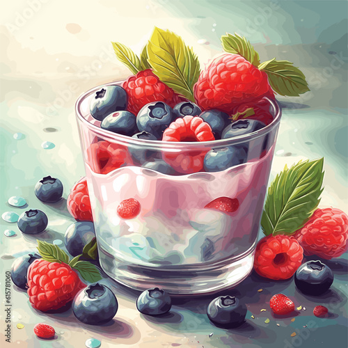 yogurt with berries
