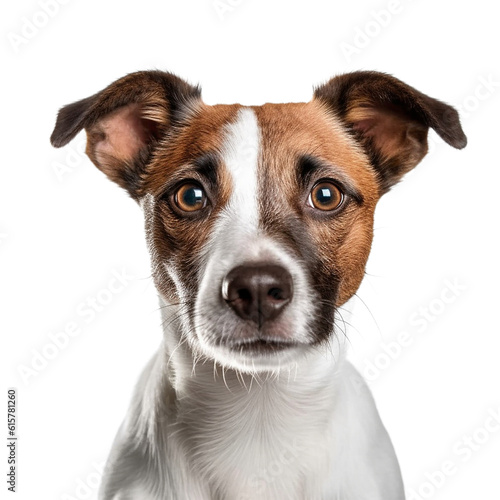 dog face shot isolated on transparent background cutout