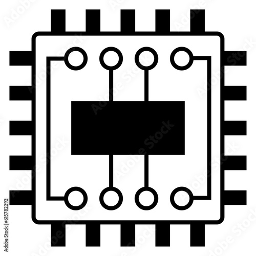 Computer chip icon.