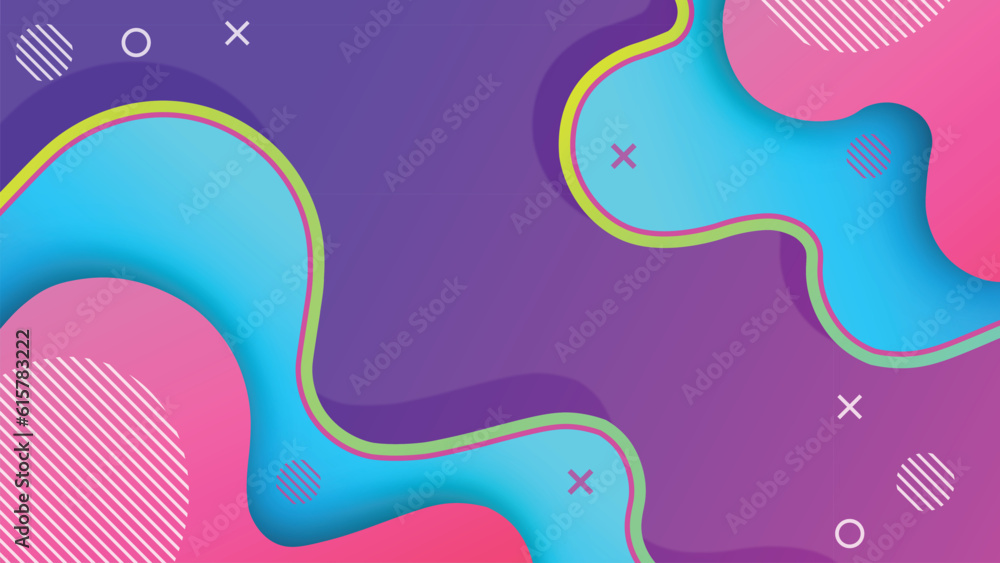 Abstract waves background, Colorful fluid background design, Blue and pink waves background, Colorful wavy shapes retro background, Modern vector background, backdrop and wallpaper design template