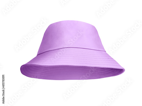 purple bucket hat isolated on white background