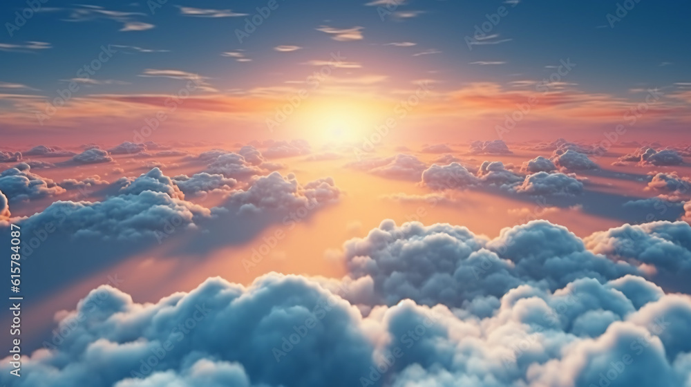 Radiant Serenity: The Majestic Sun Above the Clouds