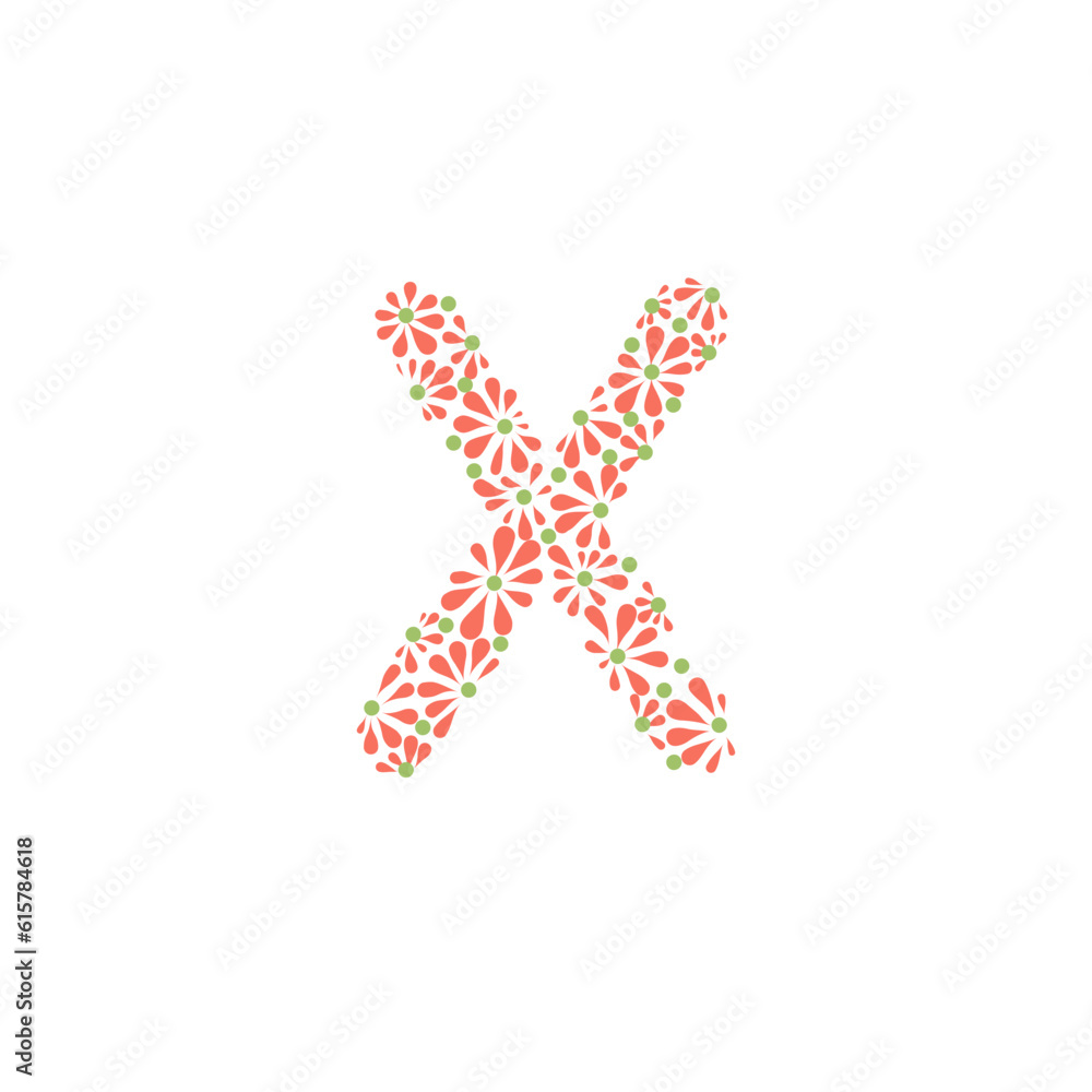 Flower Alphabet of the English language - letter - Flower Alphabet of the English language - letter -