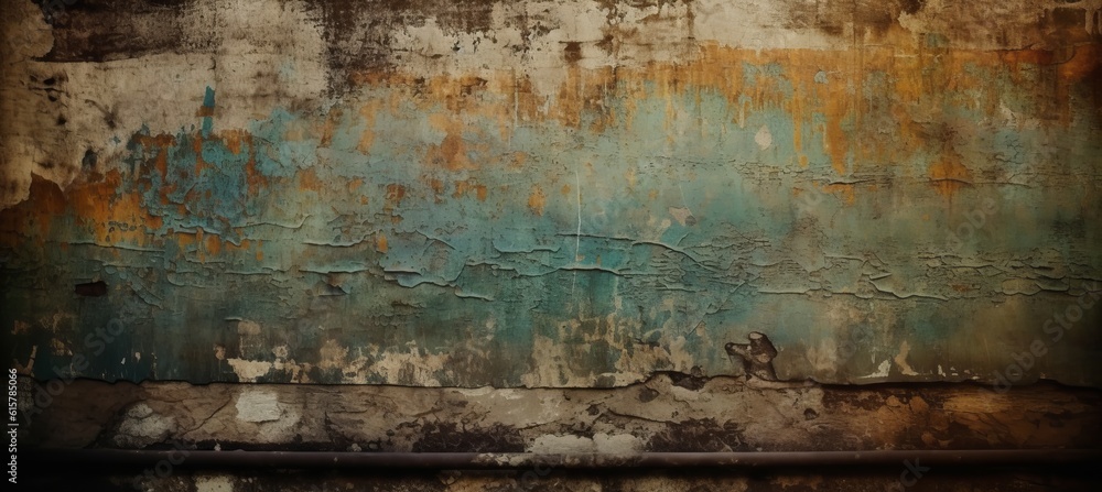 Fototapeta premium Aged grunge concreate wall industrial background. Generative AI technology.