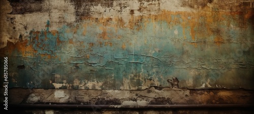 Aged grunge concreate wall industrial background. Generative AI technology.