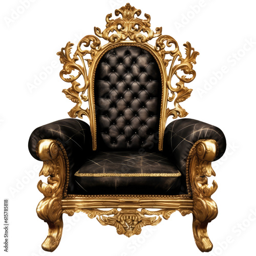luxury throne isolated on white © Tidarat