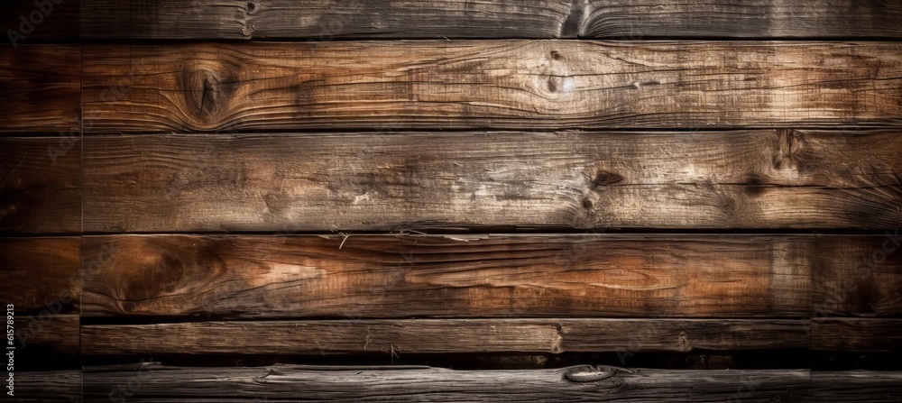 Naklejka premium Wood board texture background. Generative AI technology.