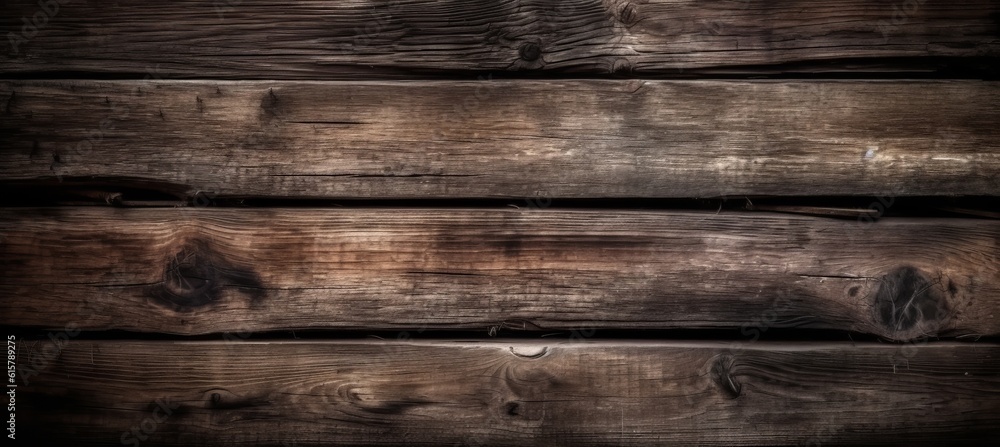 Fototapeta premium Old wood board texture background. Generative AI technology.