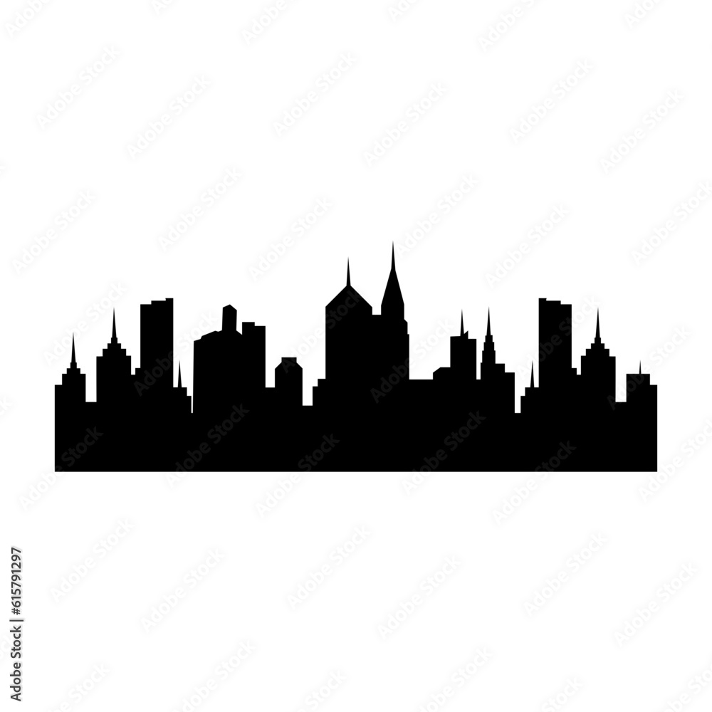 City Silhouette Collection For Design Elements Templet