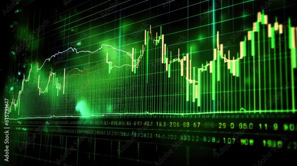 Stock, Cryptocurrency chart trader. Business growing with virtual increasing technical graph and up arrow for trader analysis, Trading, investment. Generative AI Stock, Cryptocurrency chart trader. Business growing with virtual increasing technical graph and up arrow for trader analysis, Trading, investment. Generative AI