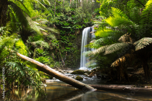 Long Exposure ND filter shot of Beauchamp Falls in Great Otway National Park Victoria photo