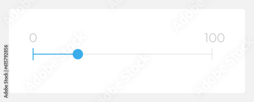 Slider with indicators UI element template. Editable isolated vector dashboard component. Flat user interface. Visual data presentation. Web design widget for mobile application with light theme