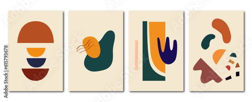 Foto Vector flat abstract posters