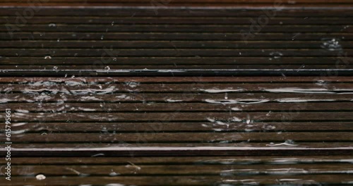 rain drops no people in slow motion
