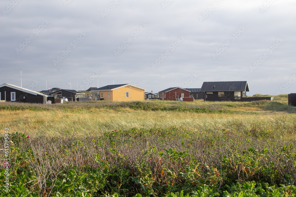 The beautiful Lønstrup village at the Danish Western Coast The beautiful Lønstrup village at the Danish Western Coast
