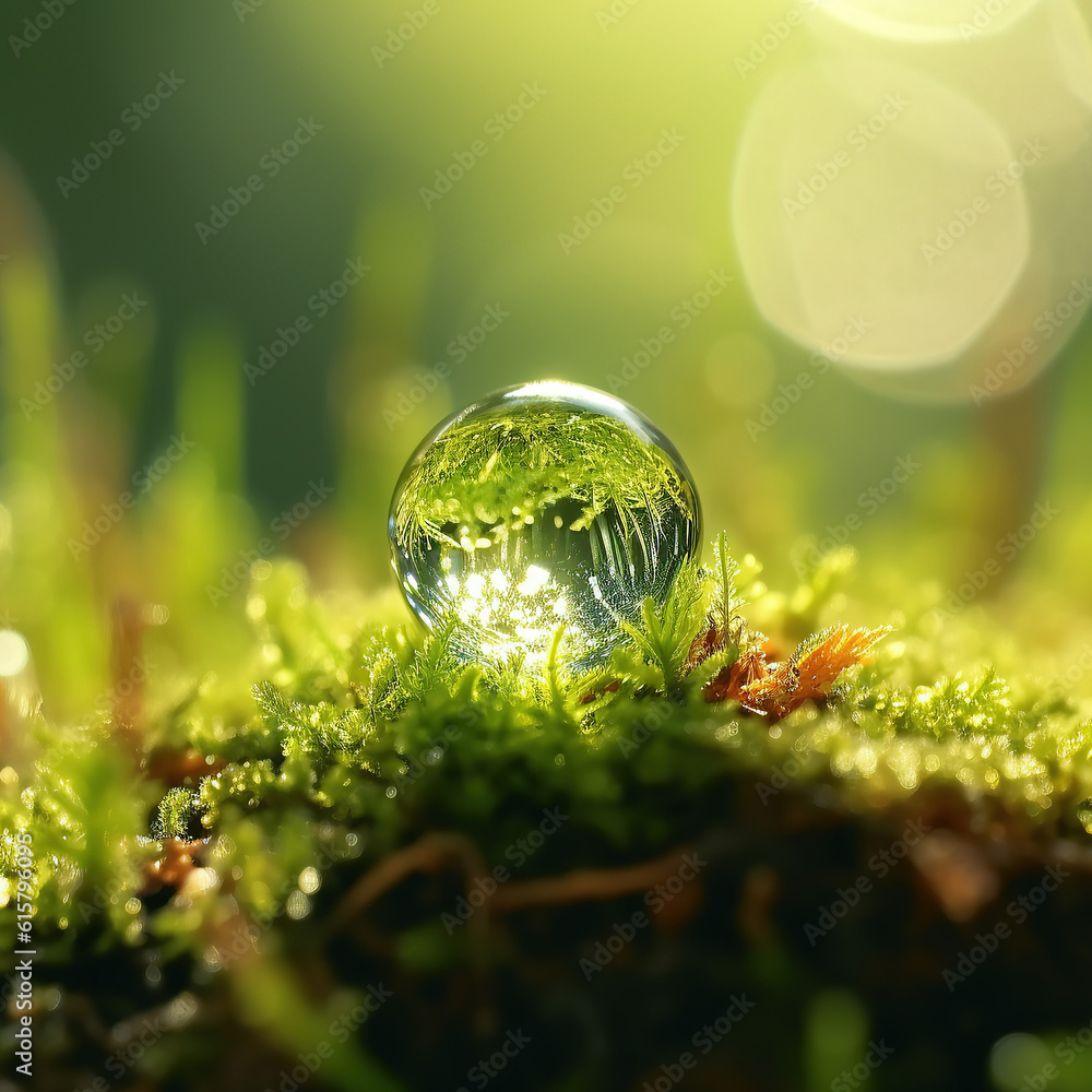 Fresh green grass with dew drops close up. Nature background Fresh green grass with dew drops close up. Nature background