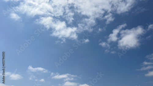 Blue cloudy sky texture. Natural sky composition