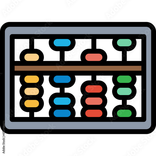 abacus filled outline icon
