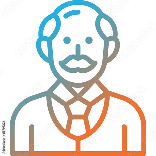 headmaster gradient line icon