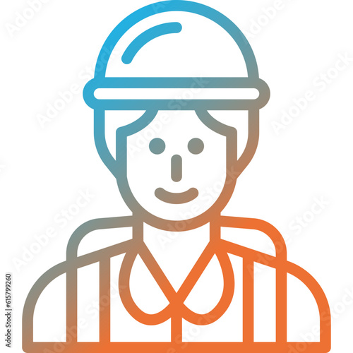 schoolboy gradient line icon
