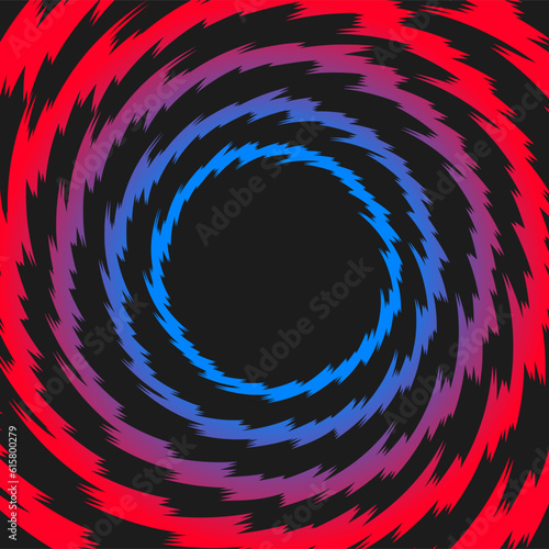 Simple background with gradient spiral spikes pattern and with some copy space area