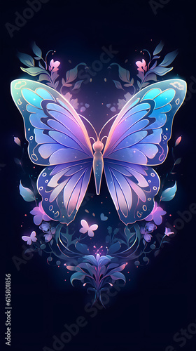 Ethereal Fairy Beast, Explore the ethereal realm of a magical fairy beast. This background showcases a creature with the delicate wings of a butterfly, the body of a feline, and a radiant, otherworldl